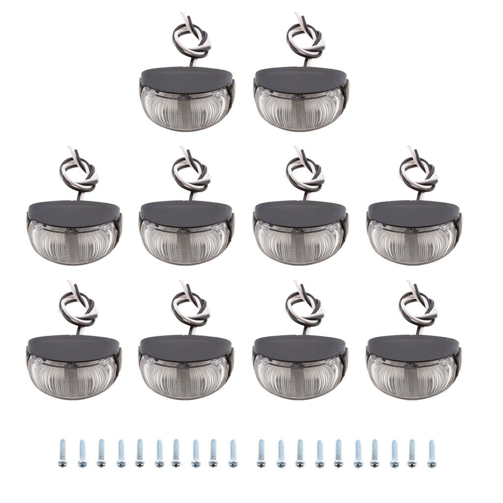 10 Pieces 2 Led Trailer Truck Side Marker Clearance Light Indicator 2 Color