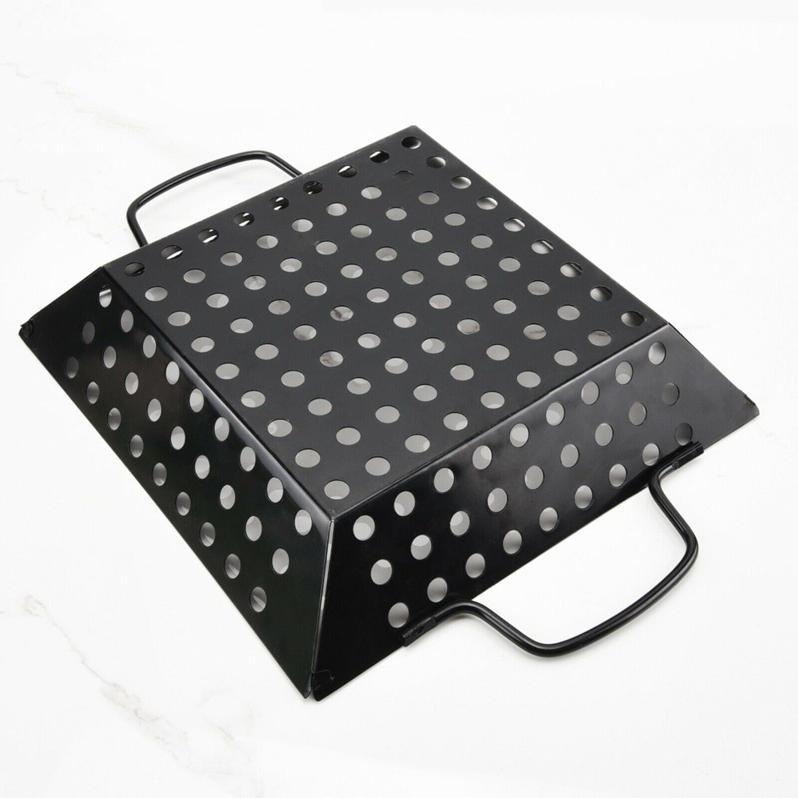 Square Non Stick BBQ Pans Grill Basket Perforated Grilling Picnic Grill