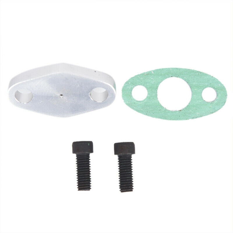 Turbo Oil Feed Inlet Flange Gasket Adapter Kit 4AN 4 AN Fitting T3/T4 6JOJKJ Rf