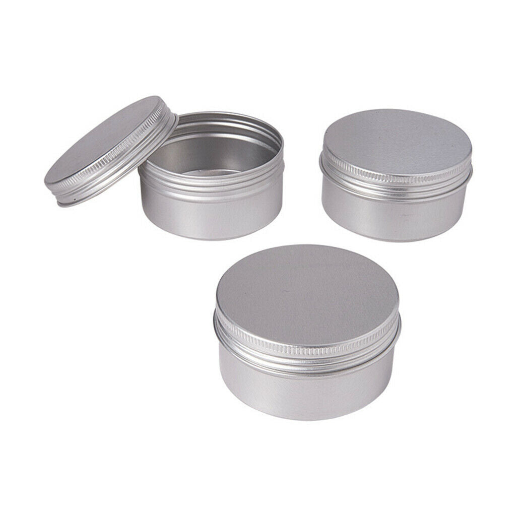 Aluminium Tin Jars, 20x 80ml Runde Aluminium Tin Cosmetic Container with Lid