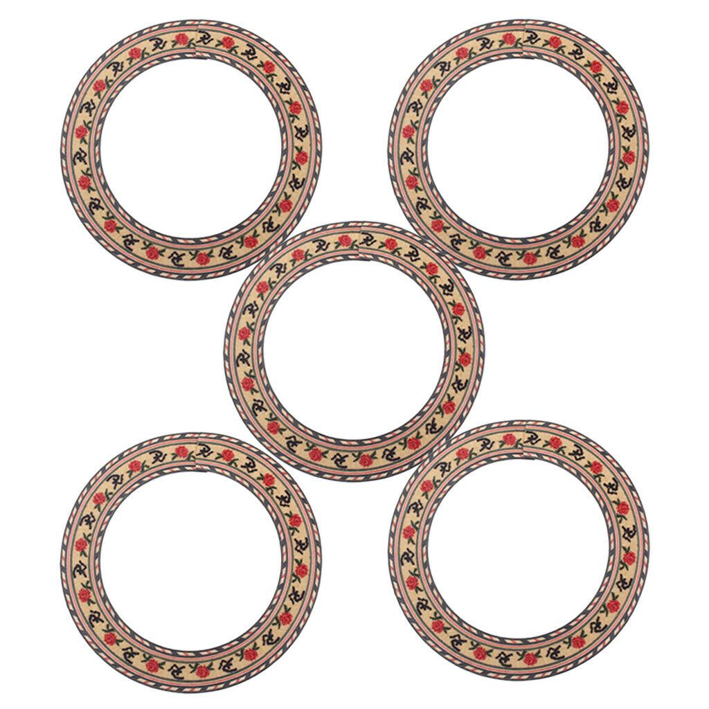5pcs Acoustic Classical Guitar Parts Rosette Rosewood Maple Inlaid Soundhole