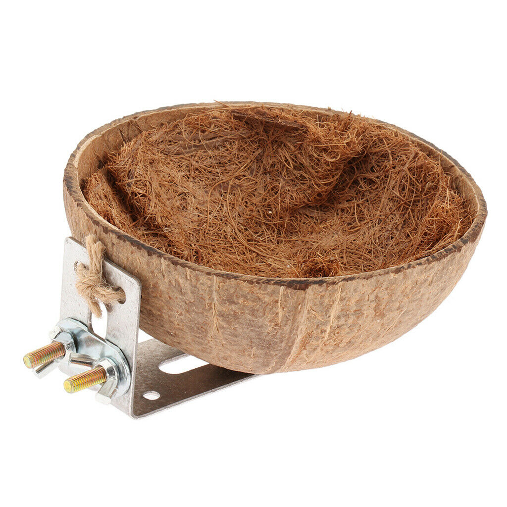 Friendly Coconut Shells Parrot Nest House Cage for Birds Parakeet Parrot