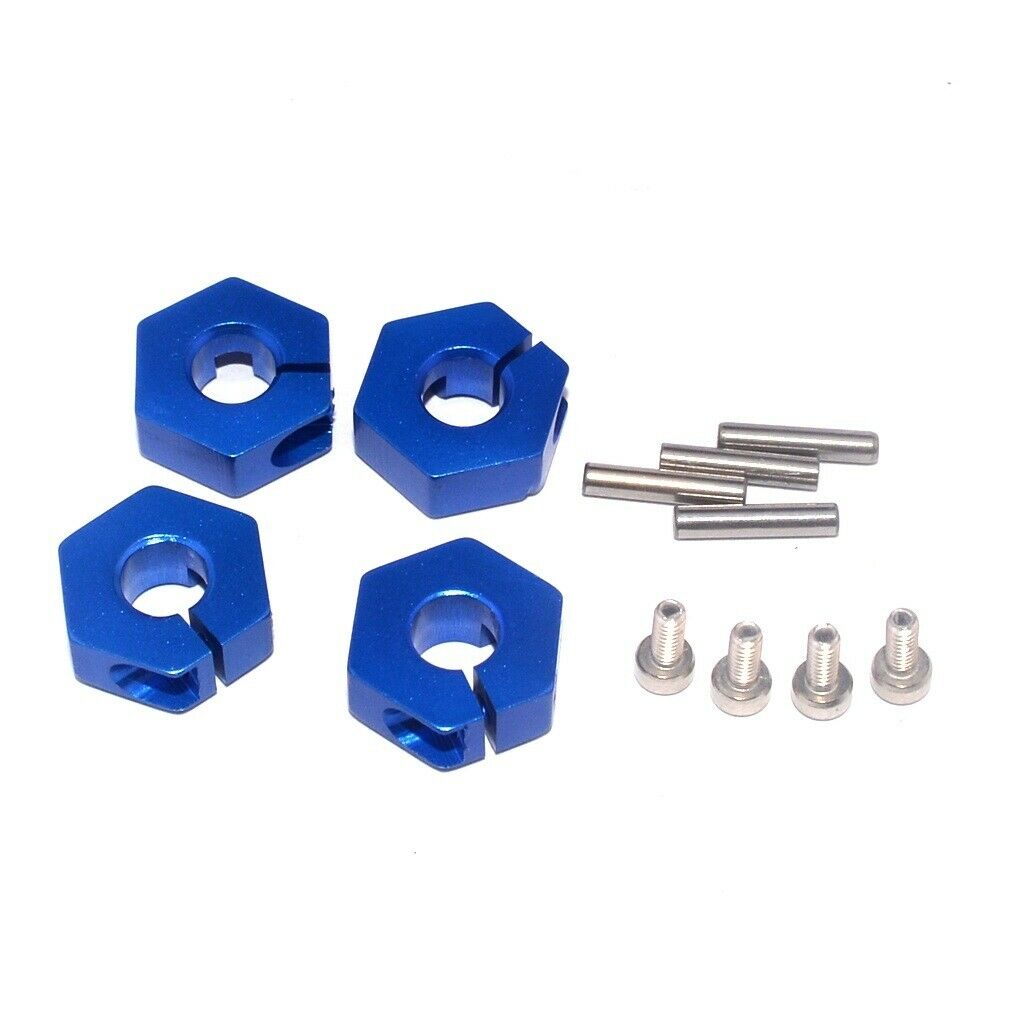 4PCS Aluminum 5.0 Wheel Hex with  Pins& Screws Fit for HSP   1/10 RC