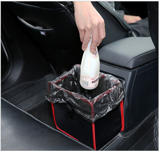 In-Car Wastebasket Litter Leak Proof Bin Wastebasket Container Trash Storage Box