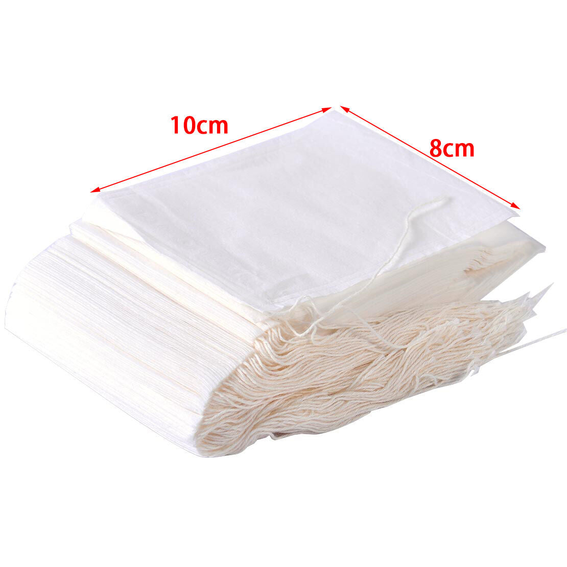100x White Cotton Muslin Drawstring Reusable Bags Packing Bath Soap Herbs Tea