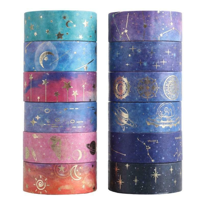 12 Rolls/Set Cute Cartoon Washi Tapes Creative Washi Tapes Cards Making Supplies