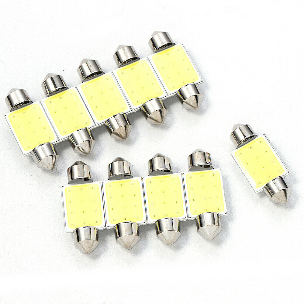 100x 24V Festoon 36mm LED Bulb C5W Car COB 12 Chips Map Reading Roof Light White