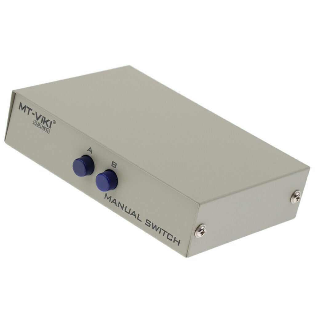2Ports Manual Parallel DB9 Serial RS 232 Data Exchange Switch 2 in 1