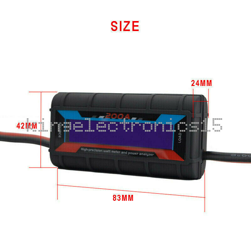 200A LCD High-precision Amp Watt Meter RC Battery Solar Power Analyser NEW