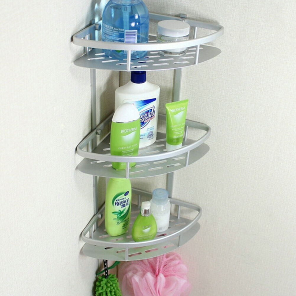Bathroom Accessories Space Aluminum Shower Caddy Wire Basket Storage Shelves BDA