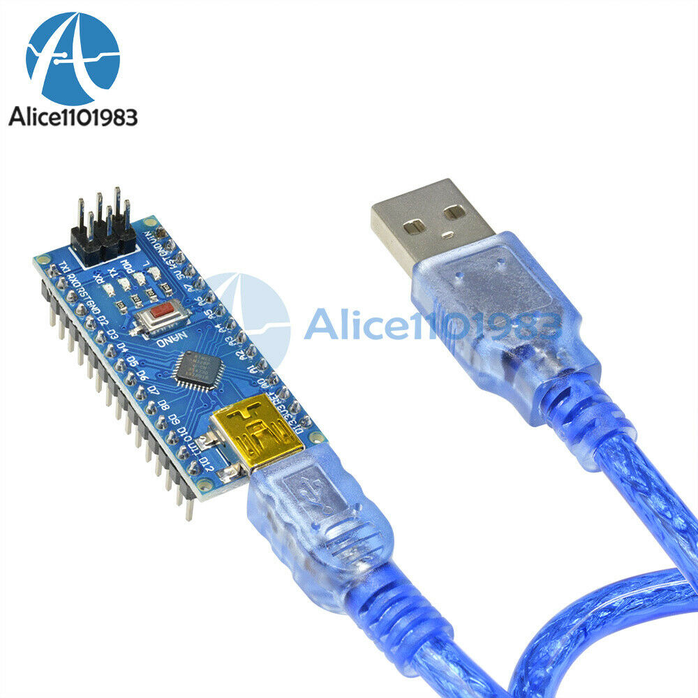 5PCS CH340G USB Nano V3.0 ATmega328P 5V 16M Micro-Controller Board Arduino+Cable