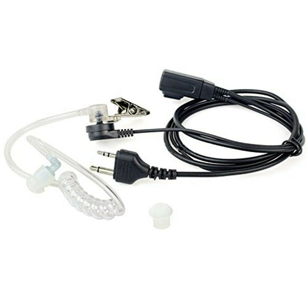 2-Pin Mic Headset Covert Acoustic Tube Earpiece Air Duct For Midland Radio