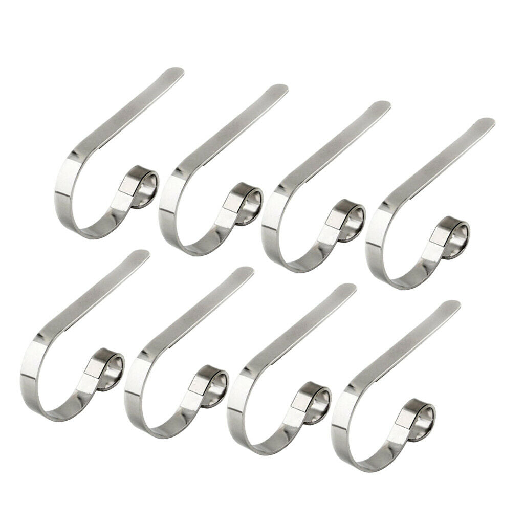 8x Christmas Hook Socking Holder Non-Skid Metal Hanger Grip Party Decoration