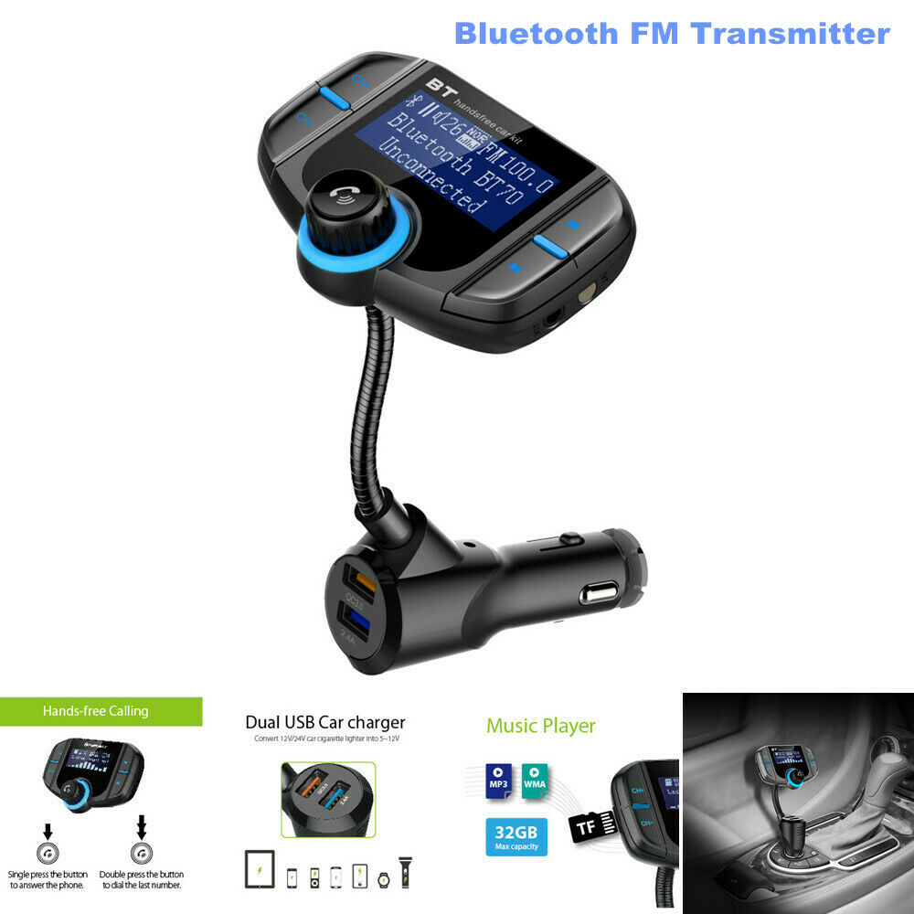 Bluetooth Transmitter Radio FM Transmitter for Car Large Screen USB MP3 Player