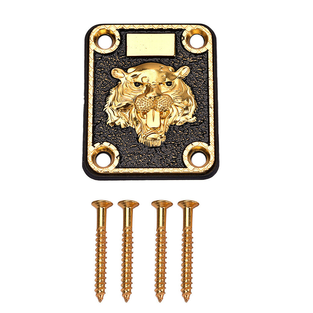 Finest Tiger Pattern Neck Plate w/ Screws for Electric Gutar