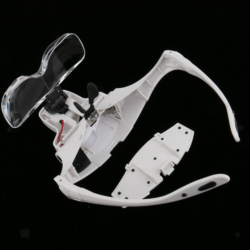 5 Lenses LED Head Light Magnifier Glass Microblading  Eyelash Makeup