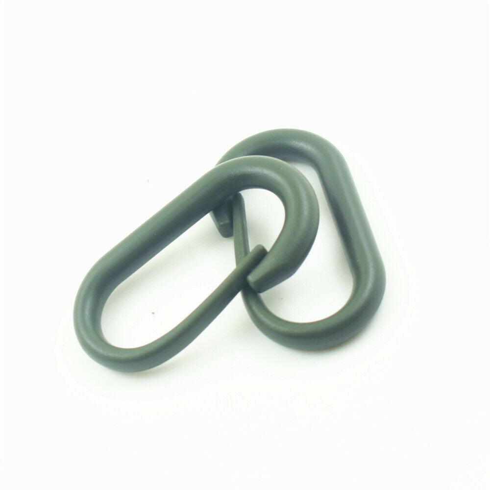 10pcs   Lock Buckles Camping Backpack Keychain Carabiner Clips Green