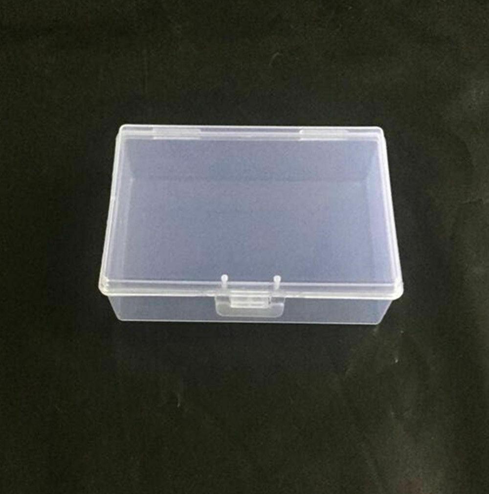 Small Transparent Plastic Storage Box Clear Square Multipurpose Display Case U