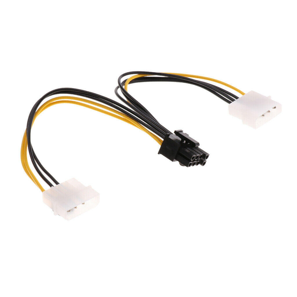 Dual 4-pin to PCI-e 8-pin   Power Extension Cable Card Power Cable