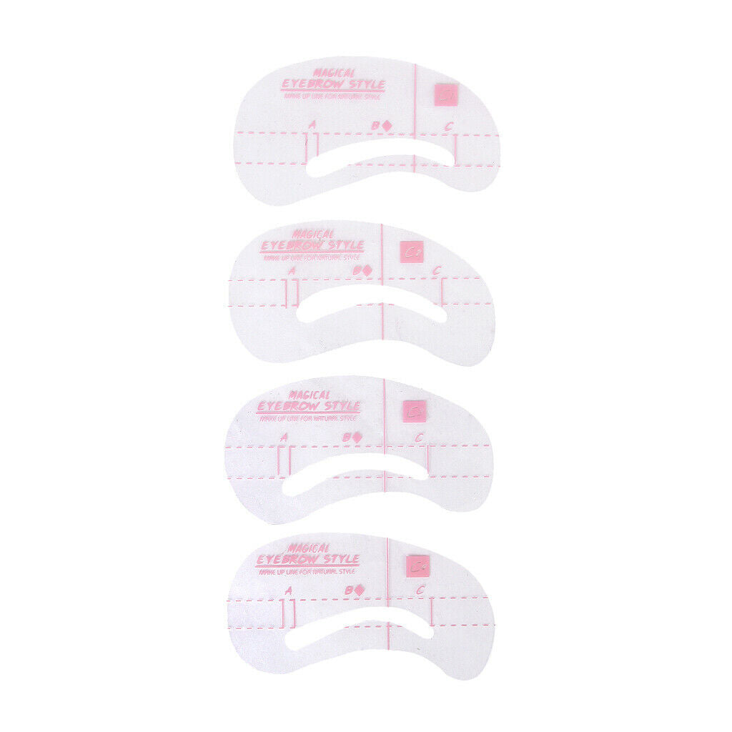 4PCS Stencil Eyebrow Template Modeling Shaping Face Makeup with 4style