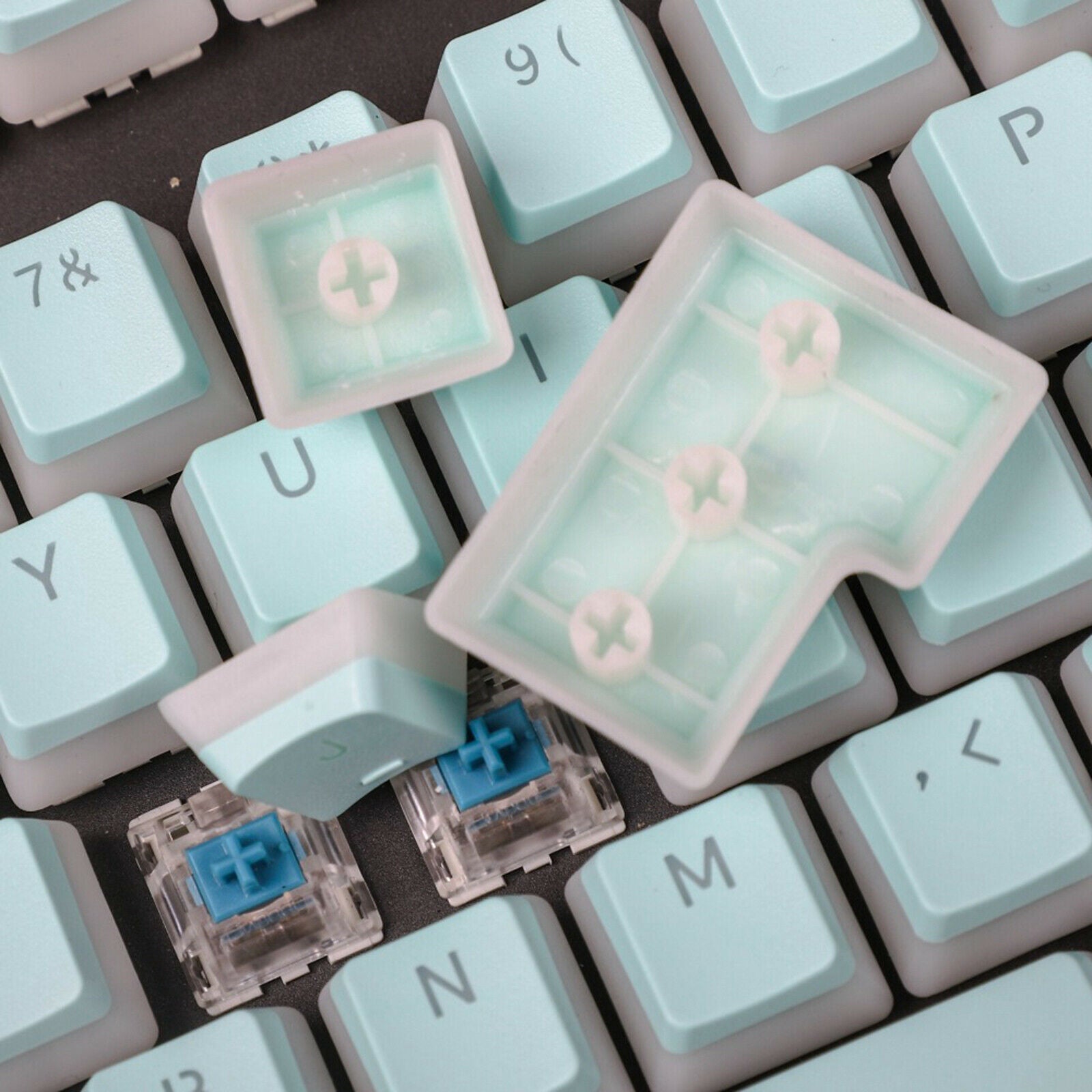 Pudding Keycaps Set Game Key Caps DIY for Cherry MX Mechanical Keyboard Blue