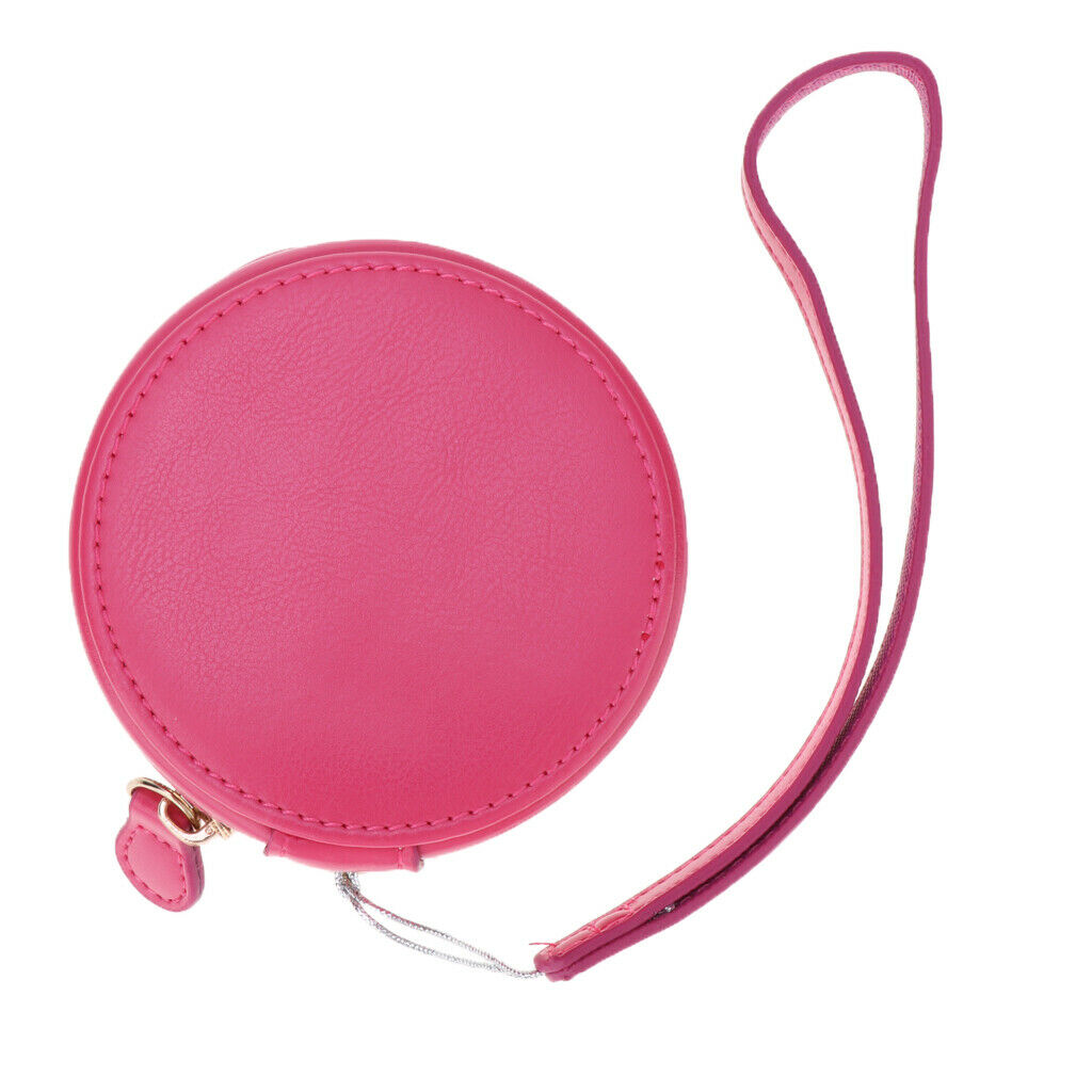 Beauty PU Leather Compact Case with Strap Red Universal for Mini Camera