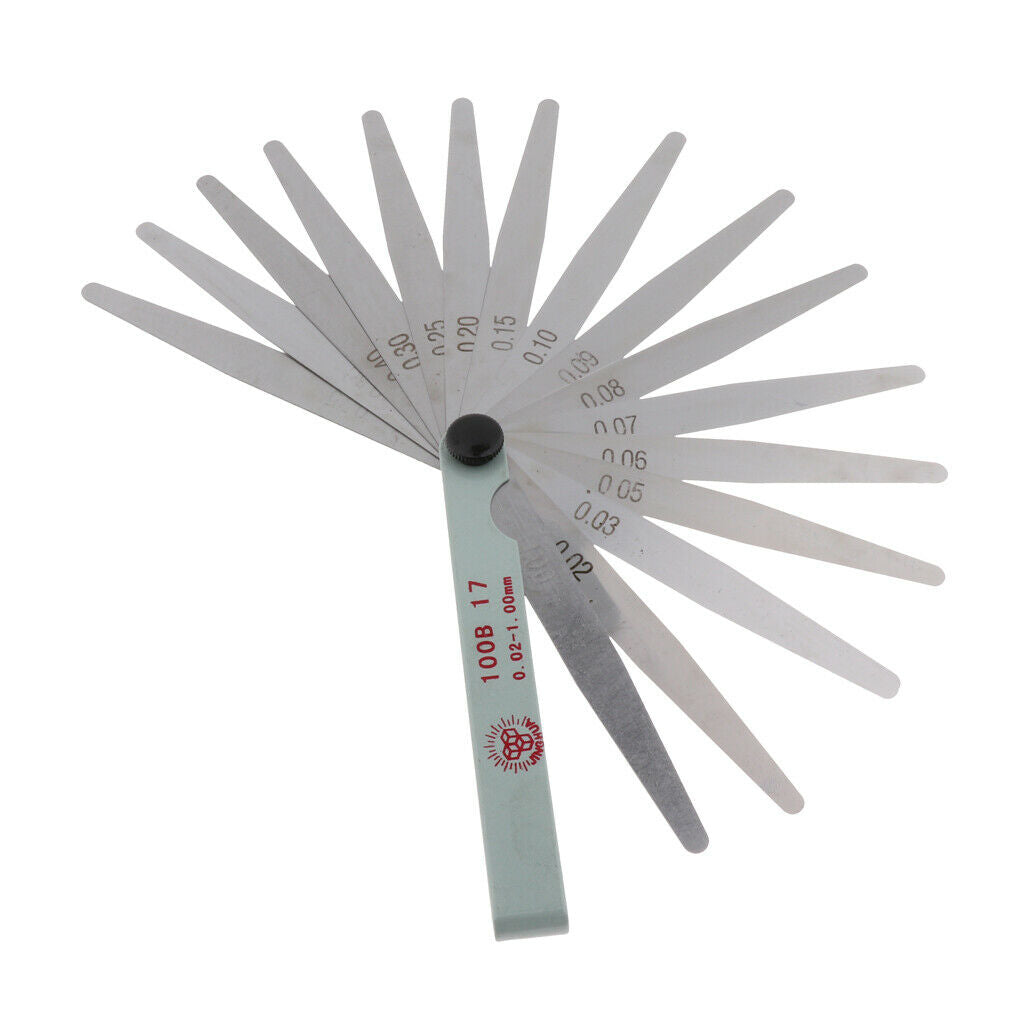 0.02mm to 0mm Thickness Metric Feeler Gauge 17  Stainless Steel Gauge