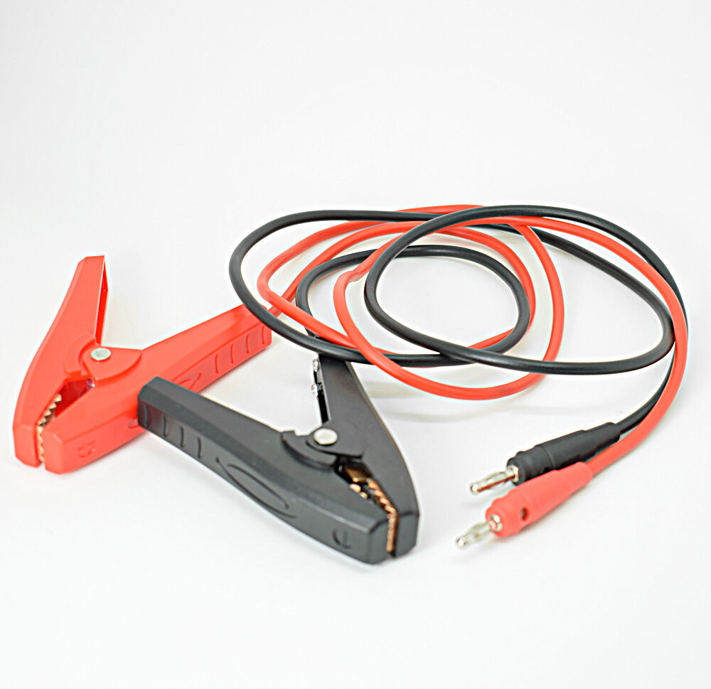 1pair 1M/3.3ft 4mm Banana Plug To Alligator Battery Clip Clamp Silicone Cable