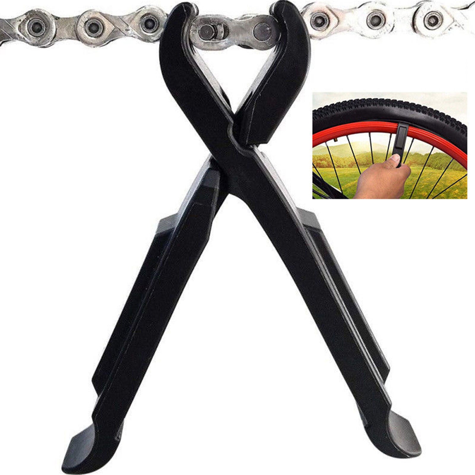 2 in 1 Bike Tire Levers Master Link Chain Pliers Bicycle Wheel Repair Tool X1