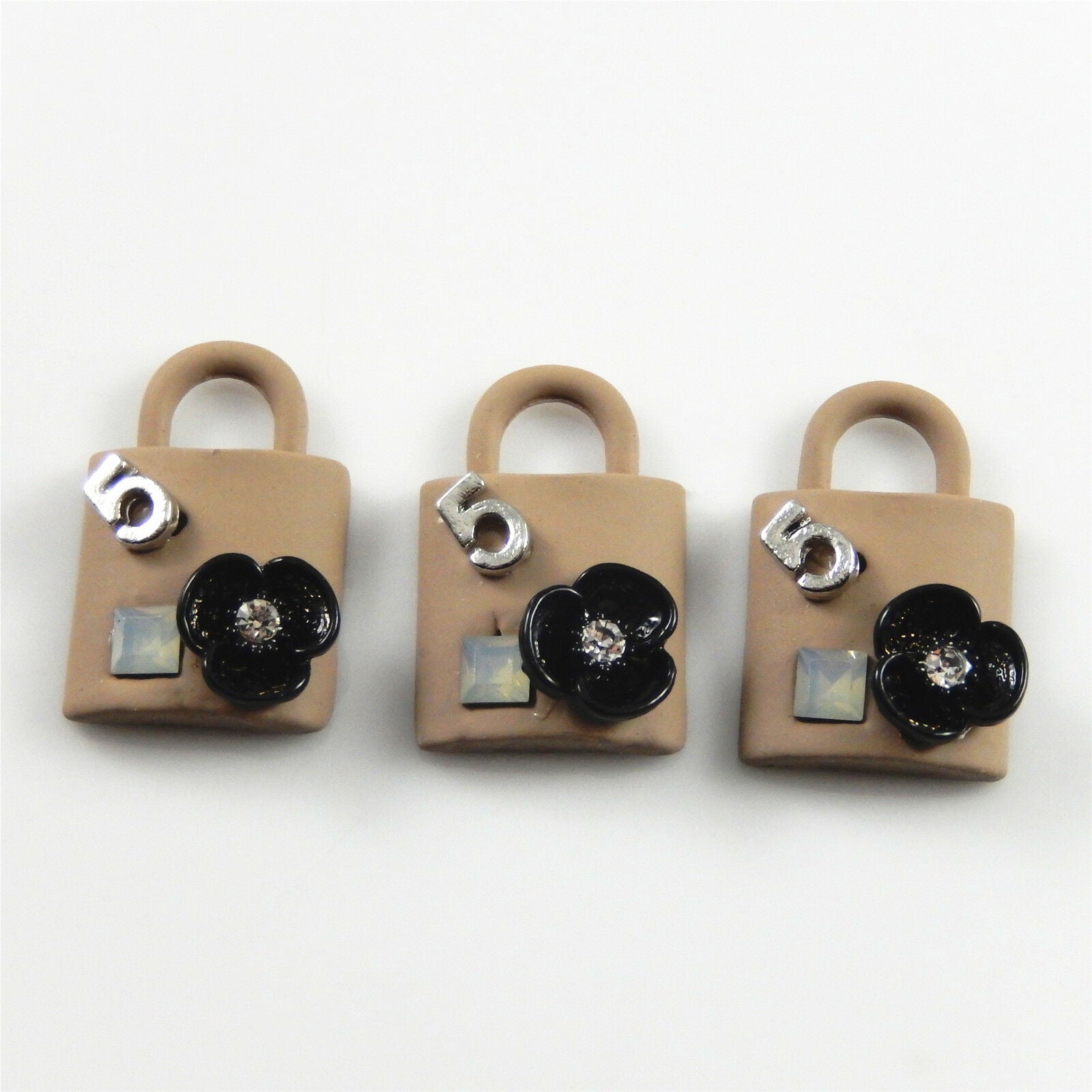 12 pcs Matte Plated Bag Charm Alloy Pendant Bracelet Keychain Findings 23*16*7mm