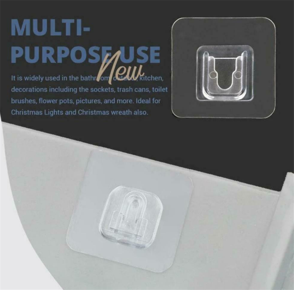 5 Sets Double-sided Adhesive Wall Hook Waterproof Oilproof Self Adhesive Hooks
