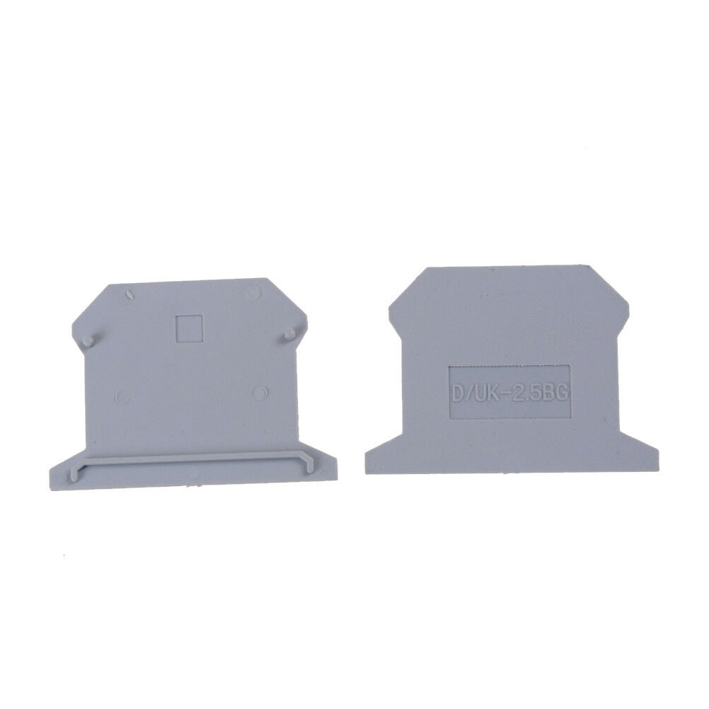 10PCS D-FO2.5 END PLATE Din Rail Uneiversal screw type Terminal Block TH