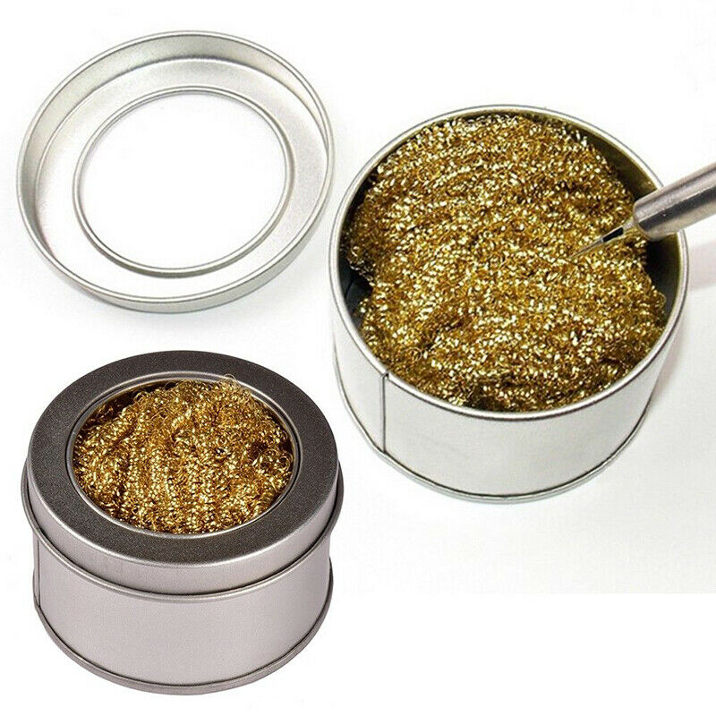 Welding Soldering Solder Iron Tip Cleaner Cleaning Steel Wire With Stand Se SJ