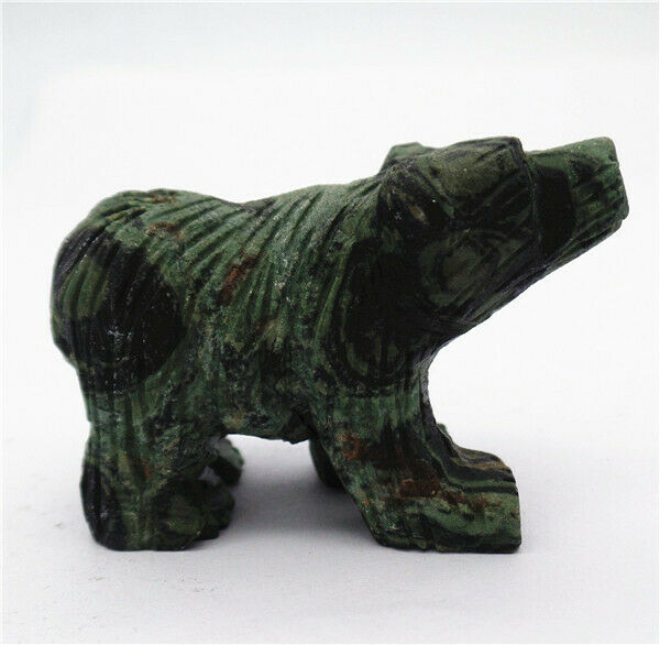 50x33x19mm Natural Kambaba Jasper Carved Bear Decoration Statue Decor HH7742