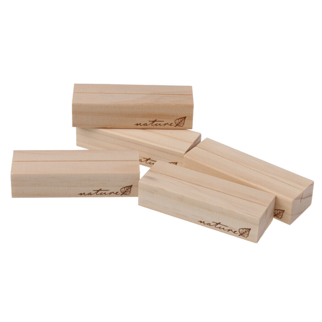 Pieces of 20 Rustic Wedding Table Wood Place Photo Number Name Card Stand Holder