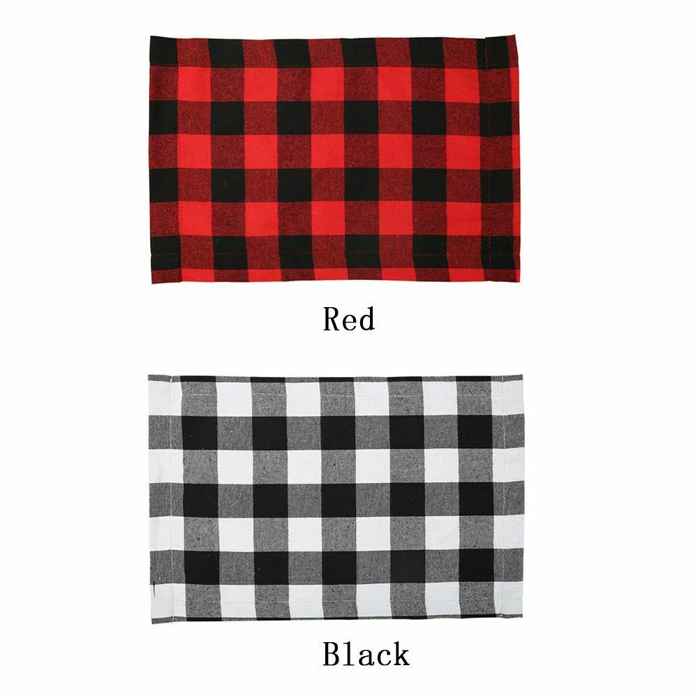Woven Placemats Buffalo Plaid Tablecloth Dining Table Decor Fall Placemats