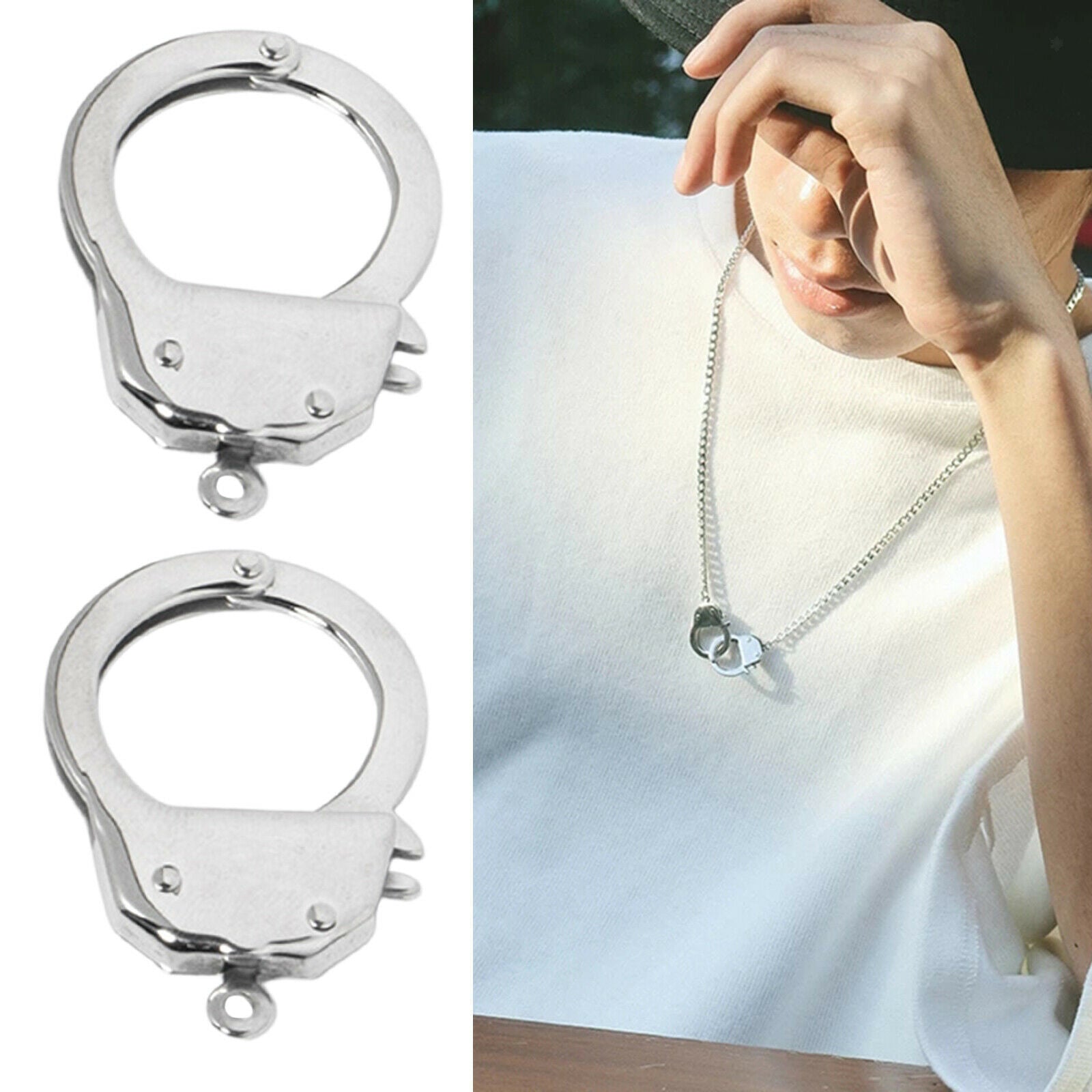 Handcuffs Clasp Jewelry Clasps DIY Luggage Zipper Clasps for Women Men Accs
