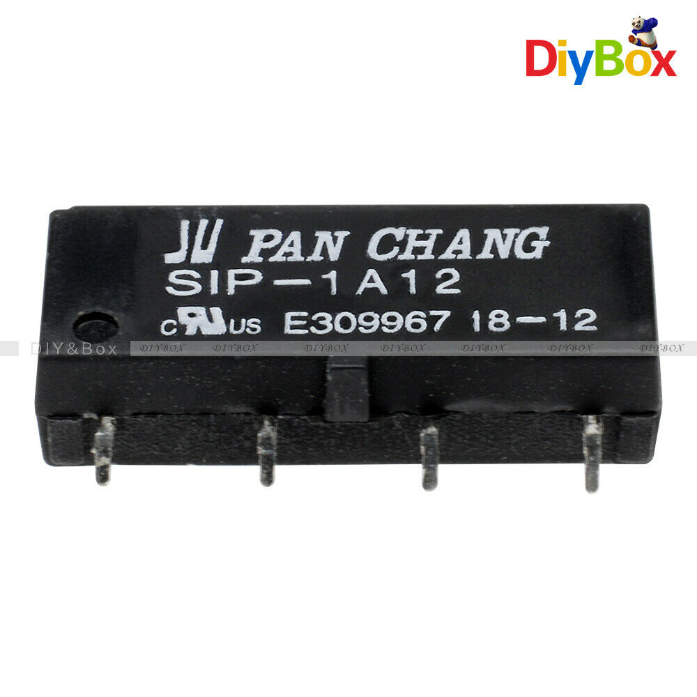 10PCS 4PIN 12V Relay SIP-1A12 Reed Switch Relay for CHANG Relay