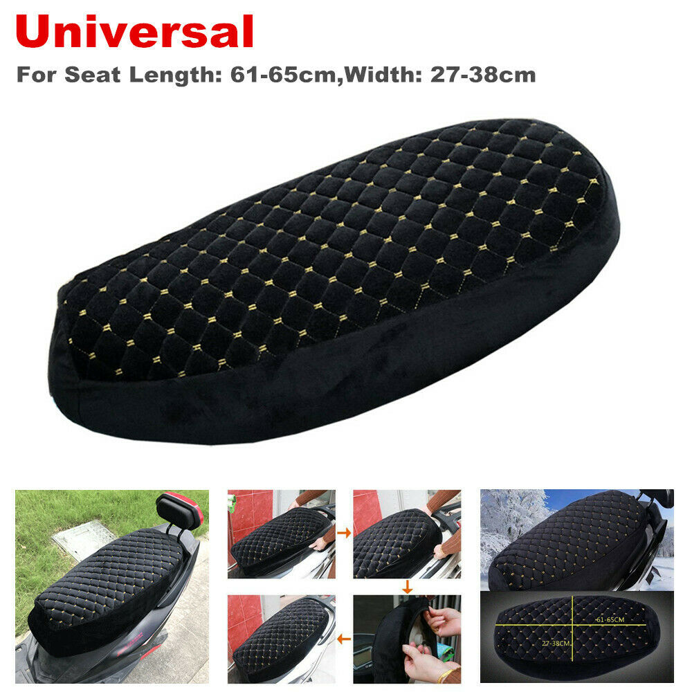Motorbike Seat Cushion Plush Cotton Comfortable Warm Scooter Bike Seat Cover Mat