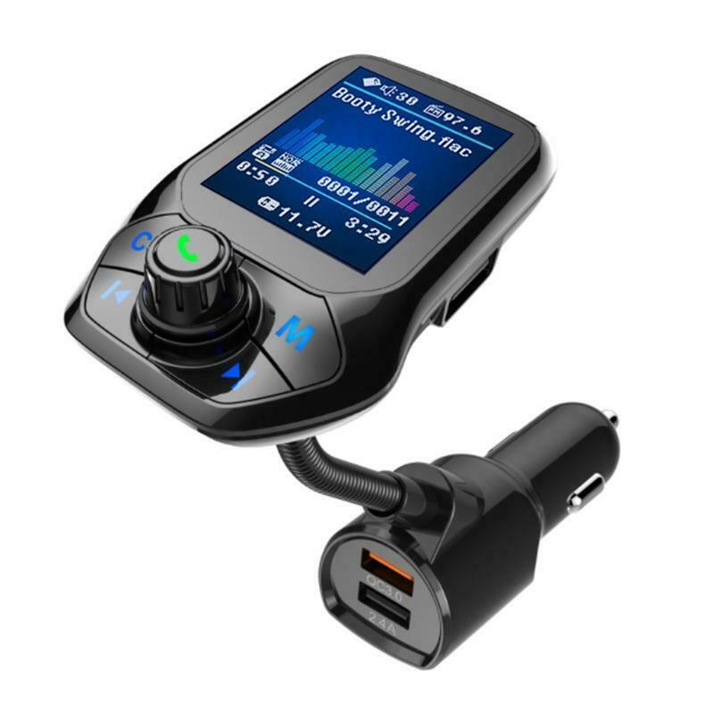 Bluetooth-compatible Player Car Kits Audio Music Adapter USB QC3.0 Fast Charger