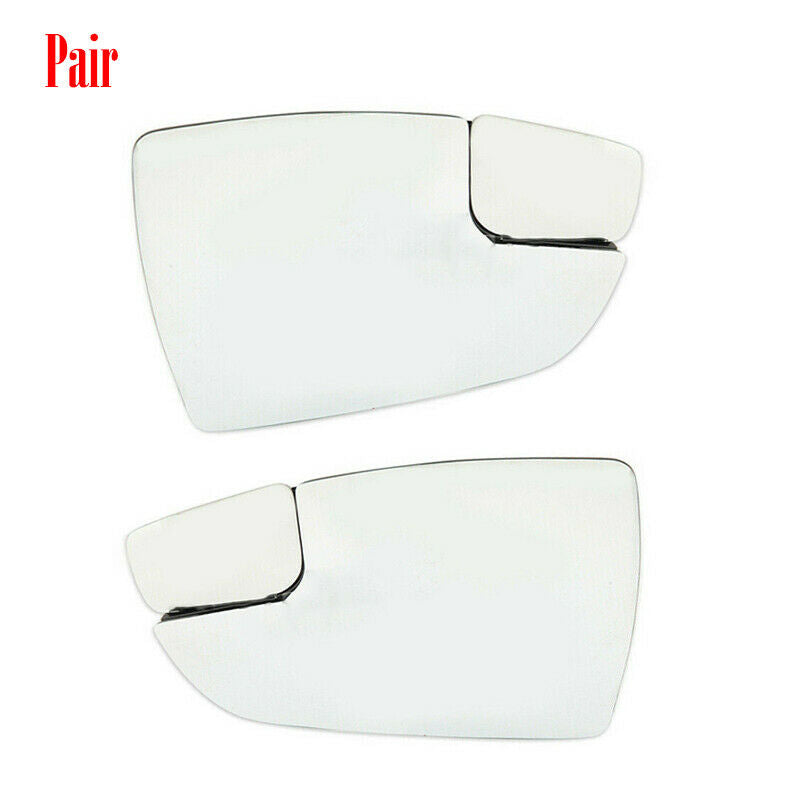 Pair Front Side Rearview Mirror Glass w/Backplate Fits For Ford Focus 2012-2018