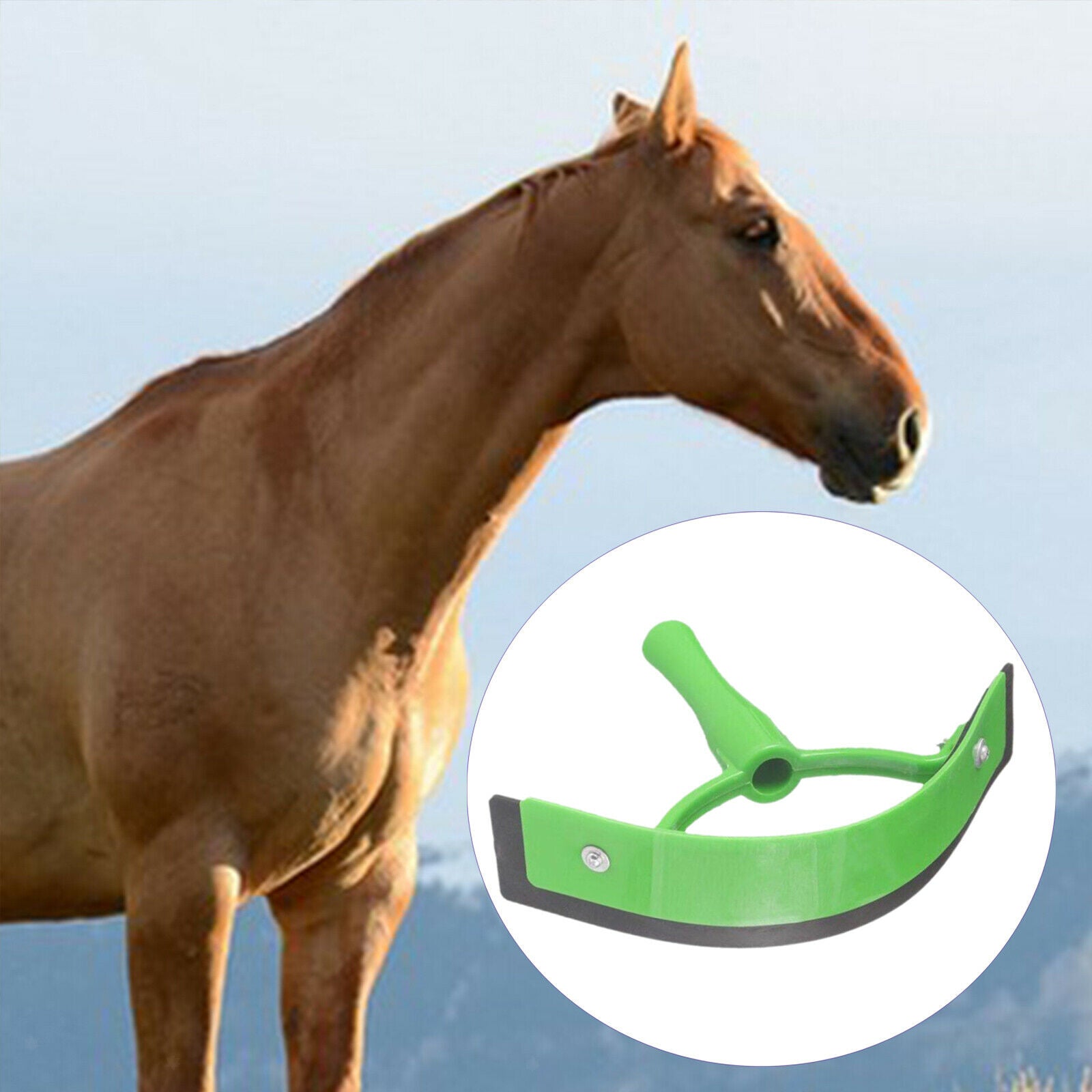 Portable Horse Sweat Scraper Grooming Cleaning Mane and Tail Care Tool