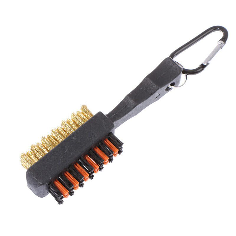 Golf Club Cleaning Brush Tool Retractable Zip Wires 2 Sided Nylon Accesso.l8