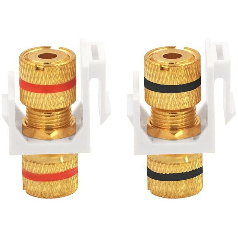 Banana Jack Binding Post Keystone Jack Insert with Black & Red s, Screw Type AQ7