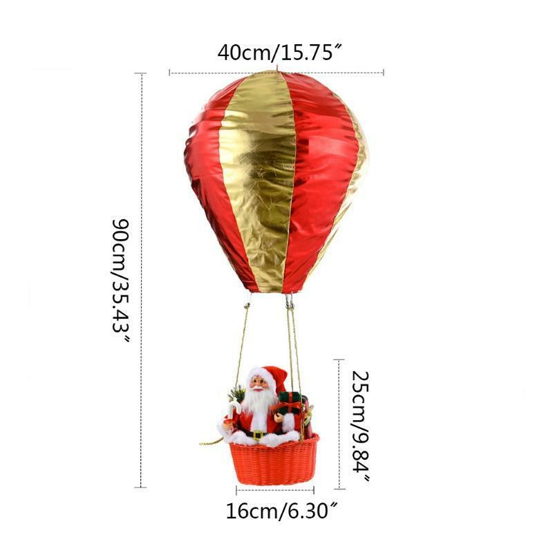 Santa Hot Air Balloon Decoration for Birthday Party Home Festival Supplies