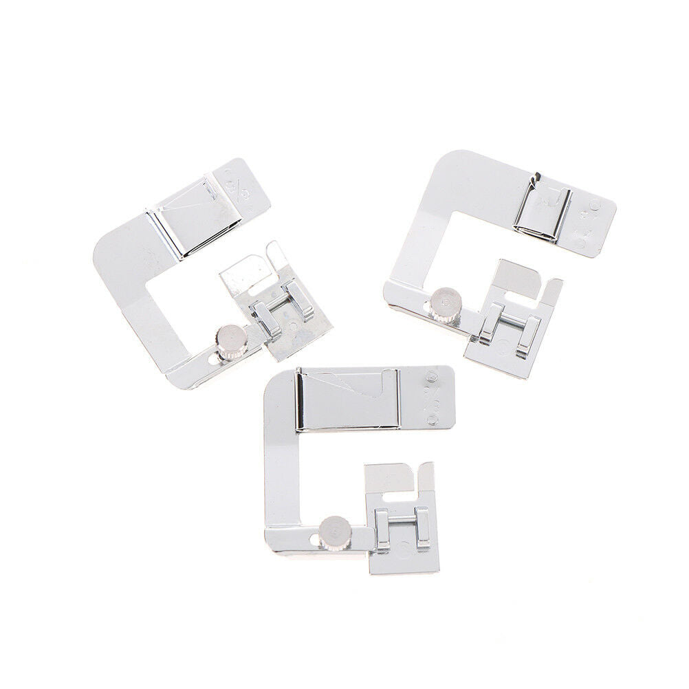 3Pcs/Set domestic sewing machine foot presser rolled hem feet for brother siBDA
