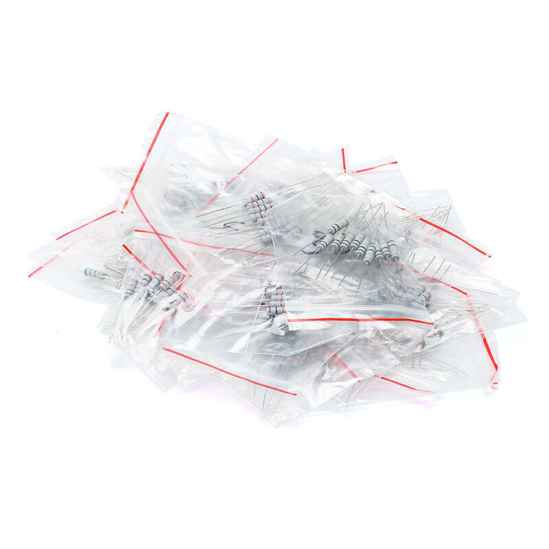 300pcs DIP 1K ohm-2M ohm 1W carbon film resistor/component package