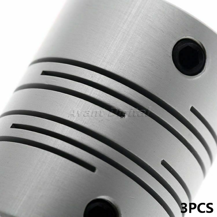 3Pcs 5X8mm CNC Motor Jaw Shaft Coupler Coupling Stepper Coupler Flexible Clutch
