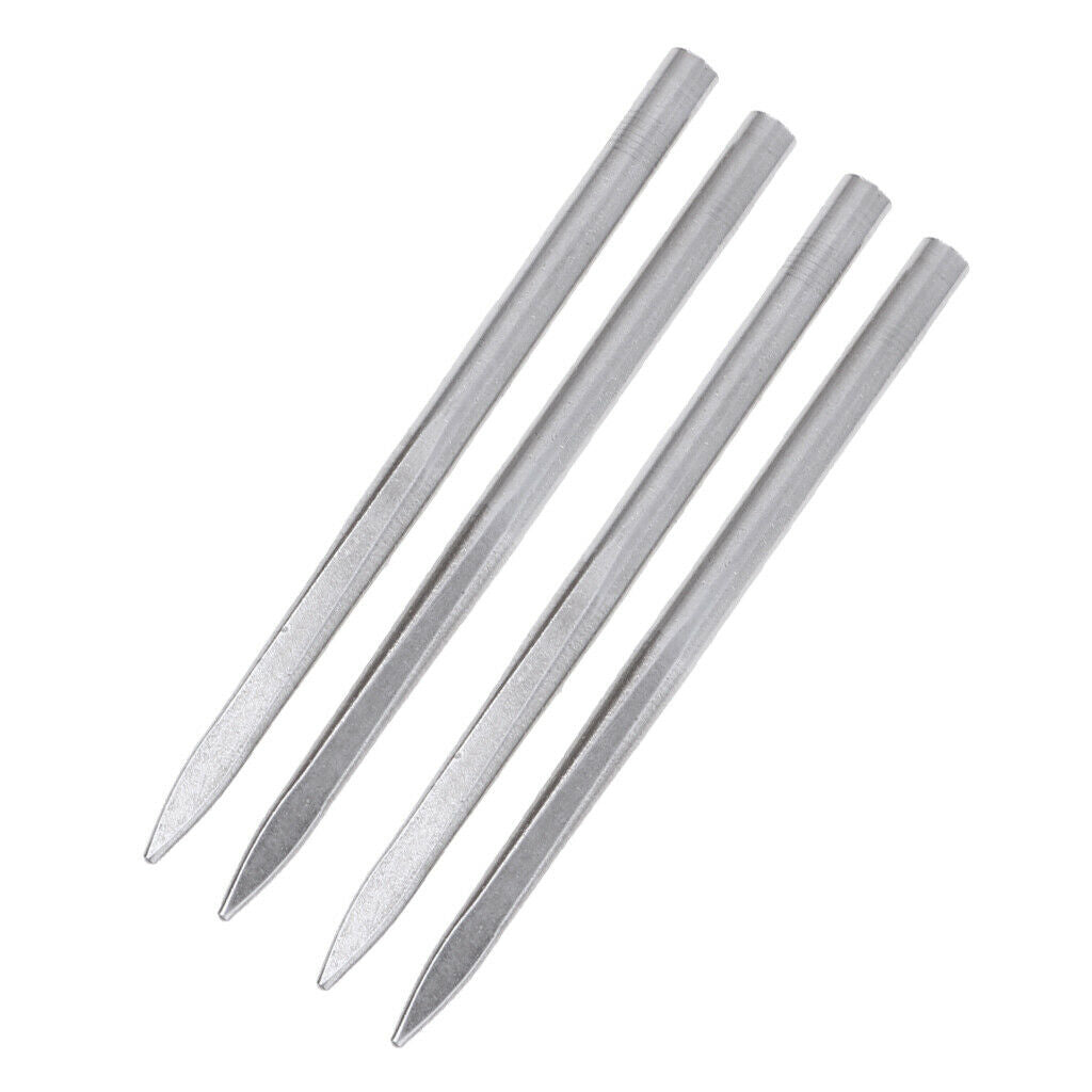 4pcs Flat Head Steel Needle   Fid Tool Lacing Stitching Needles 5mm