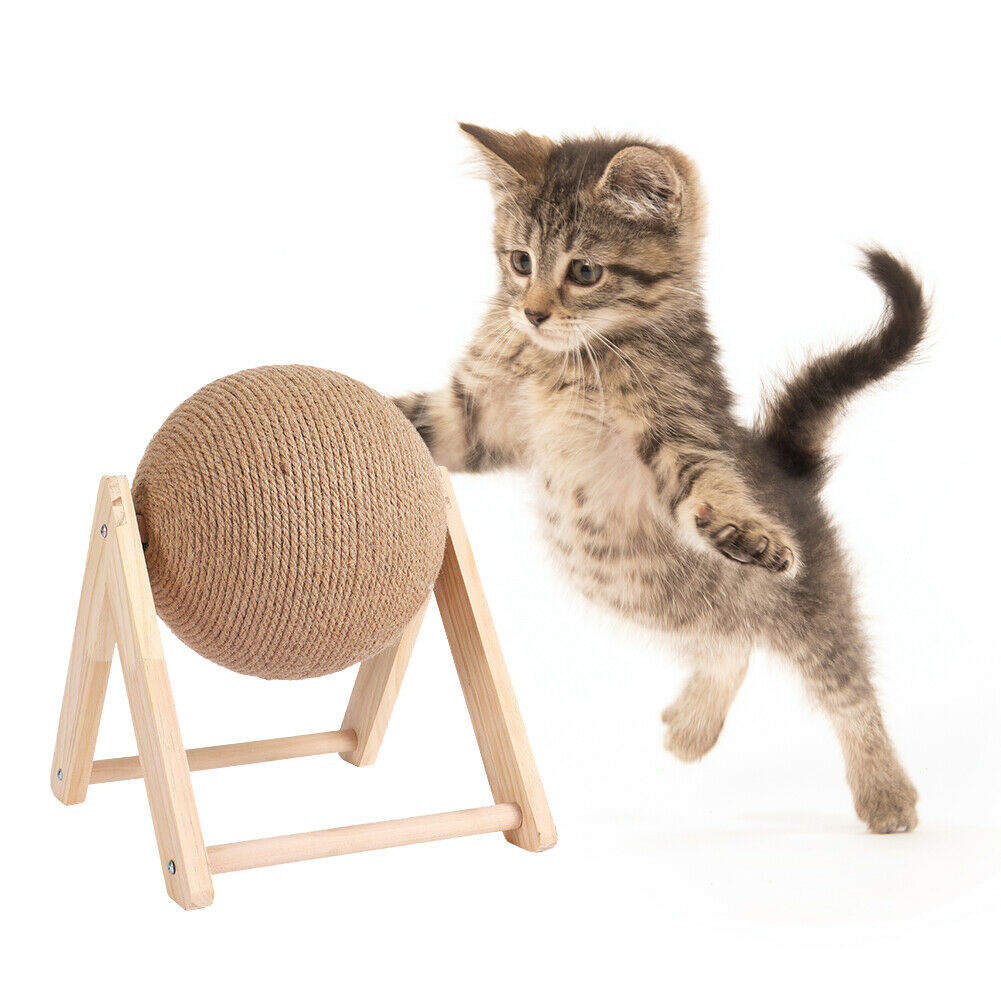 Cat Scratching Ball Toys Pet Kitten Sisal Rope Balls Board Grinding Paws Care